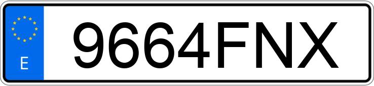 Numer rejestracyjny 9664FNX posiada FORD MONDEO