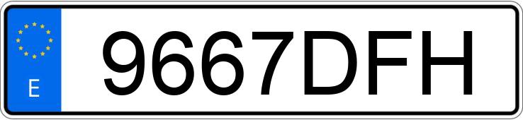 Die Registrierungsnummer 9667DFH hat SEAT IBIZA