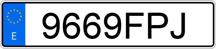 Numer rejestracyjny 9669FPJ posiada SMART FORTWO COUPE