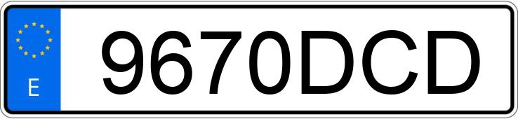 Numer rejestracyjny 9670DCD posiada FIAT MULTIPLA
