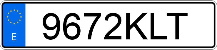 Numer rejestracyjny 9672KLT posiada FIAT 500