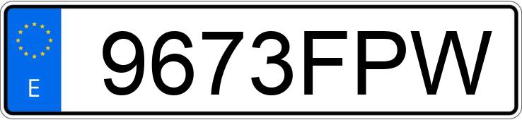 Numer rejestracyjny 9673FPW posiada RENAULT KANGOO