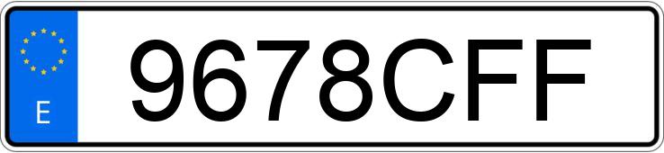 Numer rejestracyjny 9678CFF posiada FORD TRANSIT