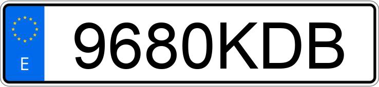 Numer rejestracyjny 9680KDB posiada LAMBORGHINI GALLARDO