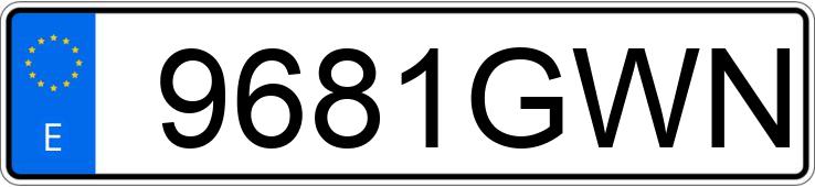 Numer rejestracyjny 9681GWN posiada TOYOTA RAV4