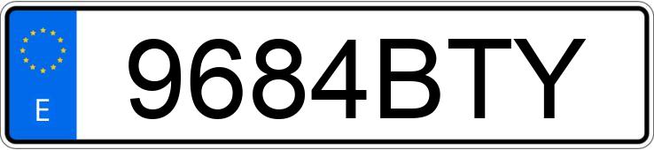 Numer rejestracyjny 9684BTY posiada VOLKSWAGEN PASSAT