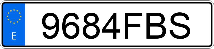 Numer rejestracyjny 9684FBS posiada PEUGEOT EXPERT