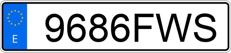 Numer rejestracyjny 9686FWS posiada MERCEDES C (204)