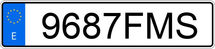 Numer rejestracyjny 9687FMS posiada PEUGEOT 207 CC
