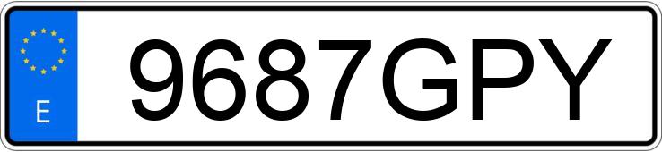 Numer rejestracyjny 9687GPY posiada VOLKSWAGEN CADDY