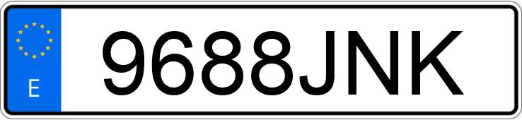 Numer rejestracyjny 9688JNK posiada PEUGEOT 308