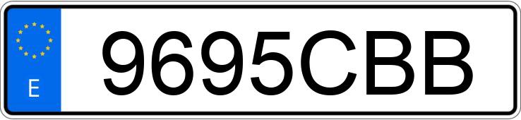 Numer rejestracyjny 9695CBB posiada SEAT IBIZA