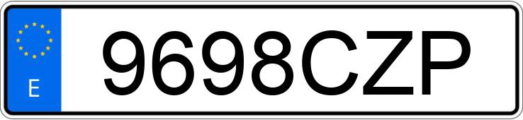 Numer rejestracyjny 9698CZP posiada AUDI A4