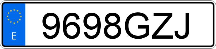 Numer rejestracyjny 9698GZJ posiada SEAT IBIZA