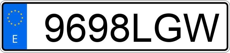 Numer rejestracyjny 9698LGW posiada FORD TRANSIT