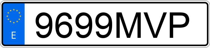 Numer rejestracyjny 9699MVP posiada AUDI A3 SPORTBACK