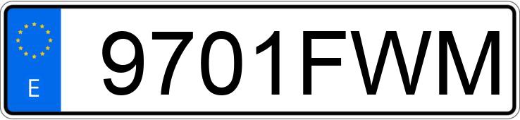 Numer rejestracyjny 9701FWM posiada FORD FOCUS Numer rejestracyjny 9701FWM posiada FORD FOCUS