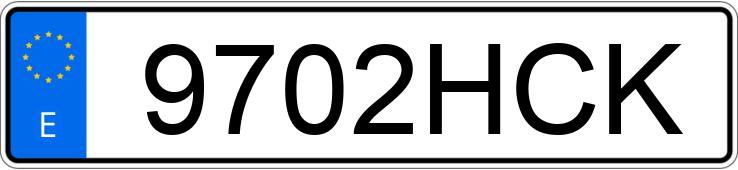 Numer rejestracyjny 9702HCK posiada FORD FIESTA