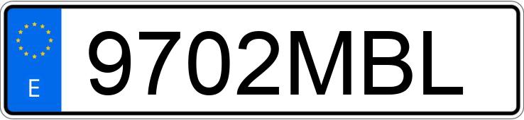 Numer rejestracyjny 9702MBL posiada FORD KUGA