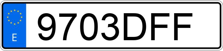 Numer rejestracyjny 9703DFF posiada RENAULT MEGANE