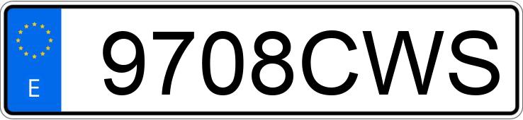 Numer rejestracyjny 9708CWS posiada VOLKSWAGEN GOLF