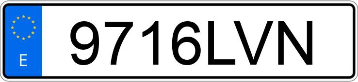 Numer rejestracyjny 9716LVN posiada AUDI A3