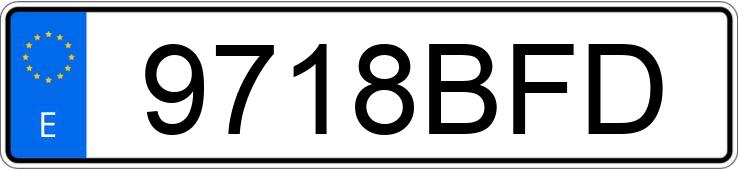 Numer rejestracyjny 9718BFD posiada CITROEN XSARA