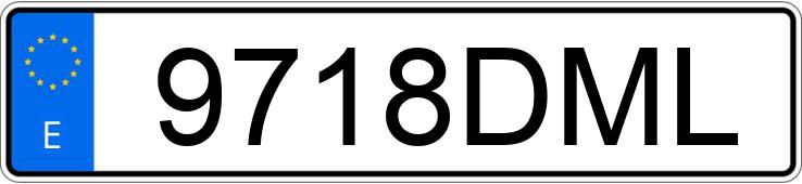 Numer rejestracyjny 9718DML posiada RENAULT MODUS