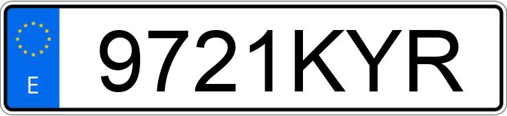 Numer rejestracyjny 9721KYR posiada HYUNDAI KONA