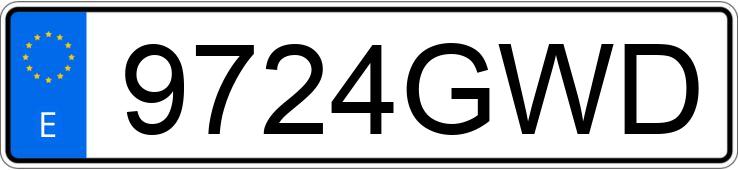 Numer rejestracyjny 9724GWD posiada FIAT DUCATO