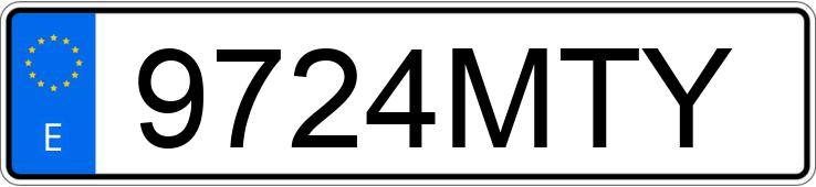 Numer rejestracyjny 9724MTY posiada MERCEDES C (205)