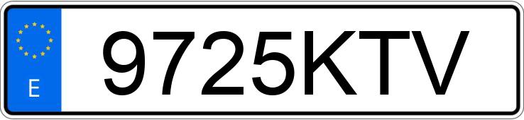 Numer rejestracyjny 9725KTV posiada TESLA MODEL 3