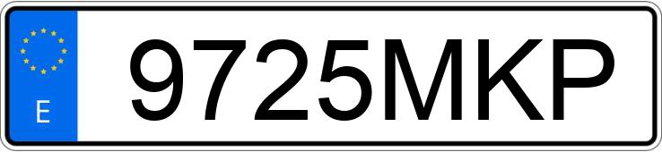 Numer rejestracyjny 9725MKP posiada MG ZS
