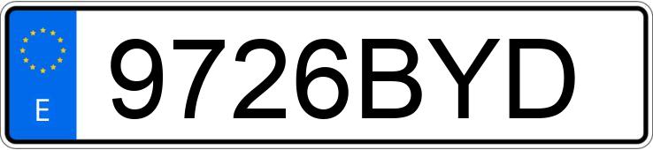 Numer rejestracyjny 9726BYD posiada TOYOTA LAND CRUISER