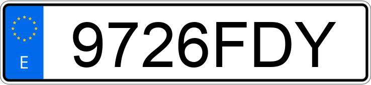 Numer rejestracyjny 9726FDY posiada KYMCO ZING 125