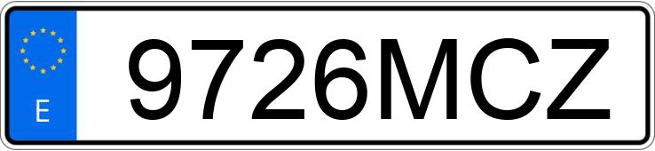 Numer rejestracyjny 9726MCZ posiada SKODA KAMIQ