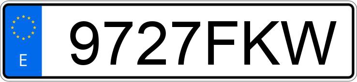 Numer rejestracyjny 9727FKW posiada SKODA OCTAVIA