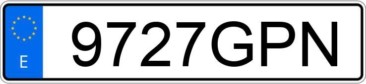 Numer rejestracyjny 9727GPN posiada VOLVO V50