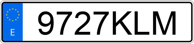 Registreringsnumret 9727KLM har NISSAN QASHQAI