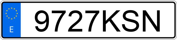 Numer rejestracyjny 9727KSN posiada KIA STINGER