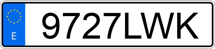 Numer rejestracyjny 9727LWK posiada LAND ROVER RANGE ROVER VELAR