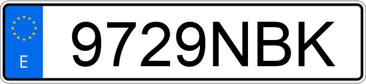 Numer rejestracyjny 9729NBK posiada OPEL COMBO