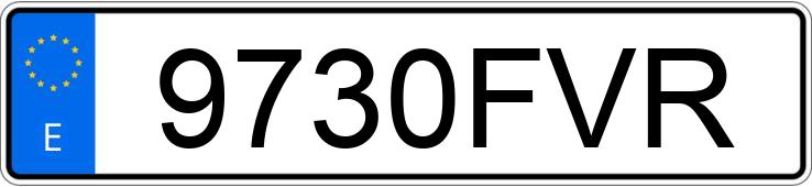 Numer rejestracyjny 9730FVR posiada HONDA VTX 1300