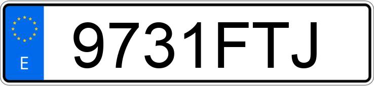 Numer rejestracyjny 9731FTJ posiada VOLKSWAGEN TRANSPORTER