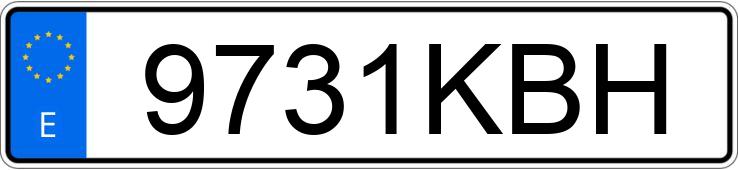 Numer rejestracyjny 9731KBH posiada MERCEDES C (205)