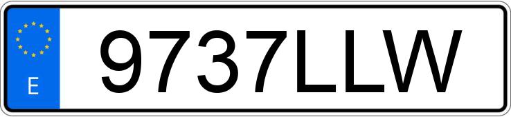 Numer rejestracyjny 9737LLW posiada TOYOTA RAV4