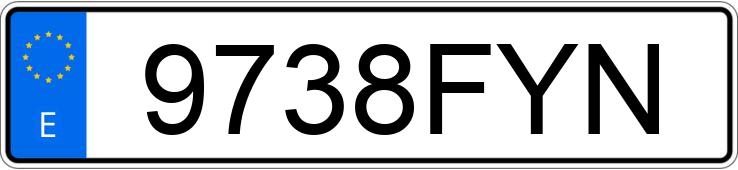 Numer rejestracyjny 9738FYN posiada CITROEN C2
