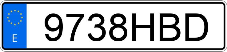 Numer rejestracyjny 9738HBD posiada FORD TRANSIT CONNECT