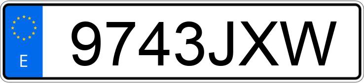 Numer rejestracyjny 9743JXW posiada FORD FIESTA