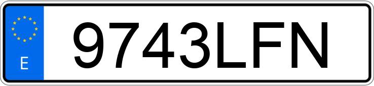 Numer rejestracyjny 9743LFN posiada BMW SERIE 3